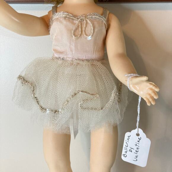 Vintage 50s Valentine Doll Co. 18" Aida Ballerina *STICKY FACE* - Picture 4 of 9